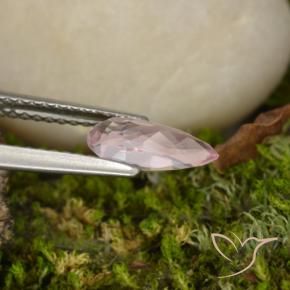 Morganita Rosado claro medio natural de 0.72 ct, En forma de pera, VVS