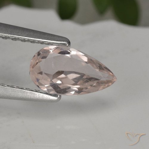 0.57ct Natural Rosado muy claro Morganita, En forma de pera, VS