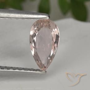 Morganita Rosado muy claro natural de 0.57 ct, En forma de pera, VS