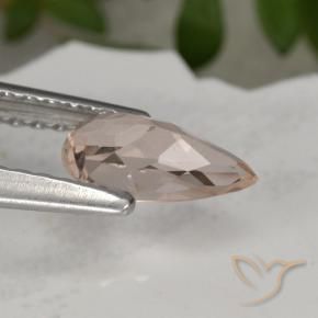 Morganita Rosado salmón natural de 0.49 ct, En forma de pera, VVS-VS