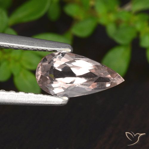 0.56ct Natural Rosado medio Morganita, En forma de pera, VVS-VS