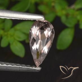 Morganita Rosado medio natural de 0.56 ct, En forma de pera, VVS-VS