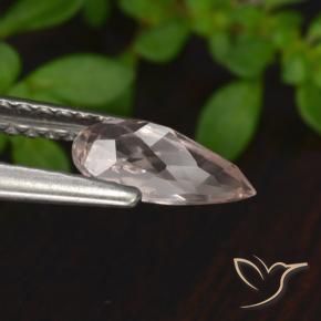 Morganita Rosado medio natural de 0.56 ct, En forma de pera, VVS-VS