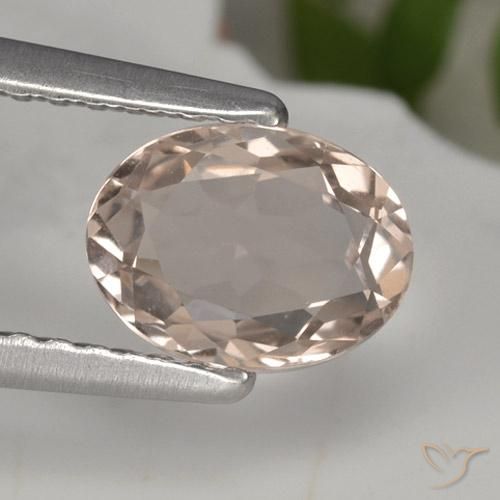 0.83ct Natural Rosado medio morganita, Ovalada, VVS