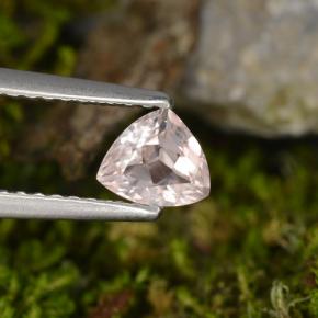 Morganita rosa natural de 0,43 ct, trillón, VVS-VS