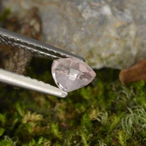 Morganita rosa natural de 0,43 ct, trillón, VVS-VS
