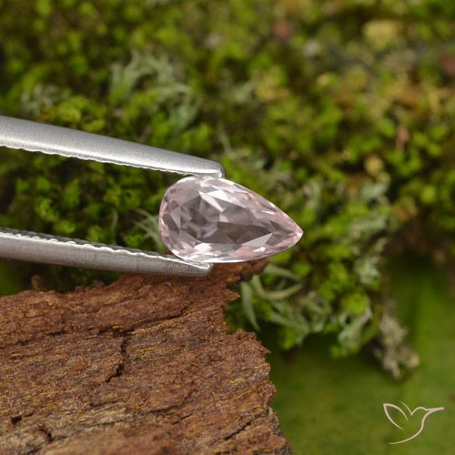 0.48ct Natural Rosado claro morganita, En forma de pera, VVS