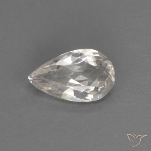 0.46ct Natural Rosado salmón Morganita, En forma de pera, VVS