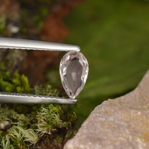 Morganita rosa claro natural de 0,49 ct, en forma de pera, VVS