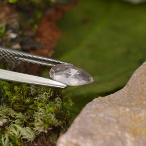 Morganita rosa claro natural de 0,49 ct, en forma de pera, VVS