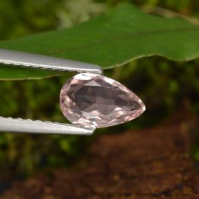 Morganita rosa natural de 0,64 ct, en forma de pera, VVS-VS