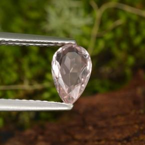 Morganita rosa natural de 0,64 ct, en forma de pera, VVS-VS