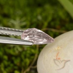 Morganita Rosado flamingo natural de 0.71 ct, En forma de pera, VVS-VS