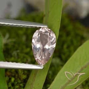 Morganita Rosado flamingo natural de 0.69 ct, En forma de pera, VVS-VS
