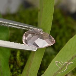 Morganita Rosado flamingo natural de 0.69 ct, En forma de pera, VVS-VS