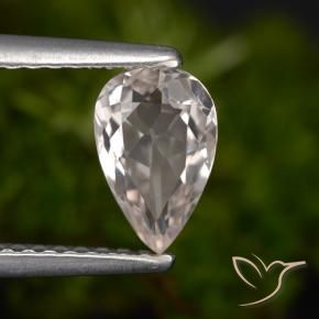 Morganita Rosado muy claro natural de 0.68 ct, En forma de pera, VVS-VS