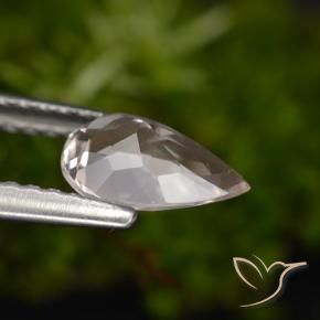 Morganita Rosado muy claro natural de 0.68 ct, En forma de pera, VVS-VS