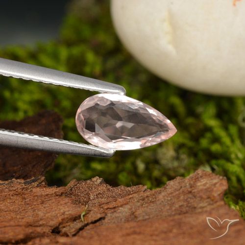 0.70ct Natural Rosado medio Morganita, En forma de pera, VVS
