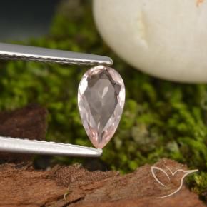 Morganita Rosado medio natural de 0.70 ct, En forma de pera, VVS