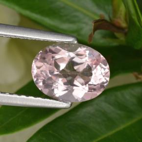 Morganita rosa natural de 1,26 ct, corte óvalo, VVS