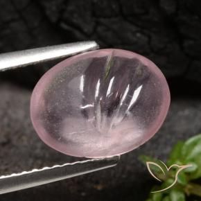 Morganita Rosado medio natural de 3.09 ct, Ovalada, Transparente