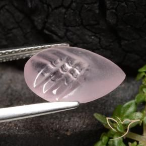 Morganita Rosado coral natural de 2.62 ct, En forma de pera, Translúcido