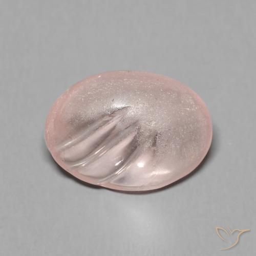 Morganita Rosado flamingo natural de 3.85 ct, Ovalada, Transparente