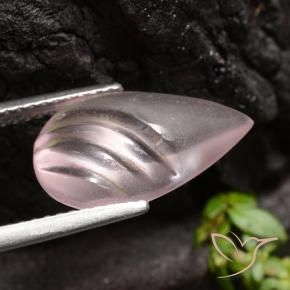 Morganita Rosado coral natural de 4.35 ct, En forma de pera, Transparente