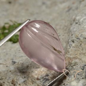 Morganita Rosado coral natural de 7.10 ct, En forma de pera, Transparente