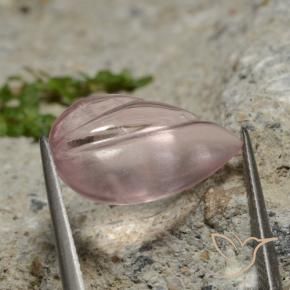 Morganita Rosado coral natural de 7.10 ct, En forma de pera, Transparente