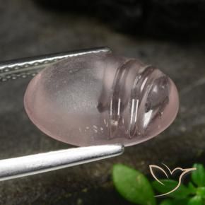 Morganita Rosado coral claro natural de 4.09 ct, Ovalada, Transparente