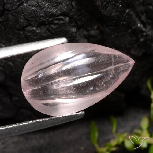 Morganita Rosa rosado natural de 4.47 ct, En forma de pera, Transparente