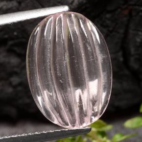 Morganita Tono rosado coral natural de 3.88 ct, Corte Óvalo, Transparente