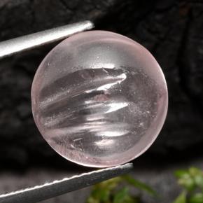 Morganita rosa claro natural de 5,65 ct, corte redondo, transparente