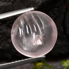 Morganita rosa claro natural de 5,65 ct, corte redondo, transparente