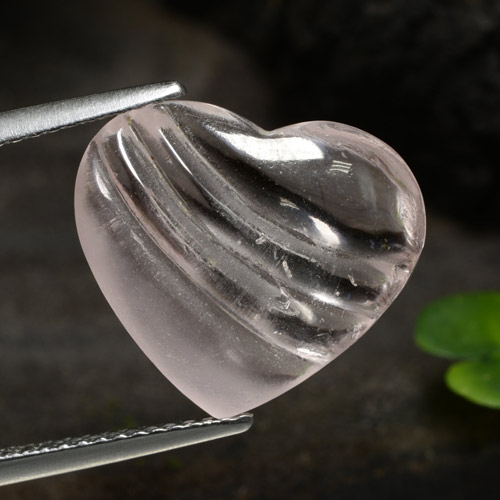 Morganita Tono rosado coral natural de 6.23 ct, Forma de corazón, Transparente