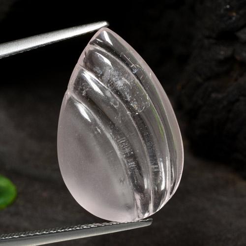 Morganita blanco natural de 9,17 ct, en forma de pera, transparente