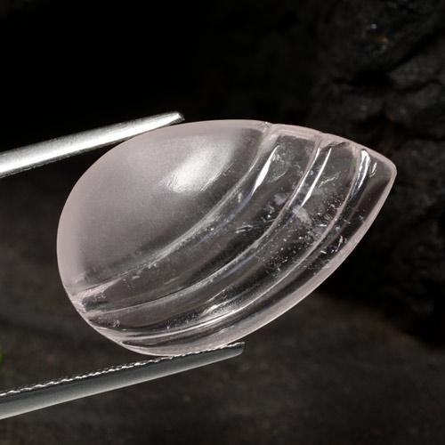 Morganita blanco natural de 9,17 ct, en forma de pera, transparente