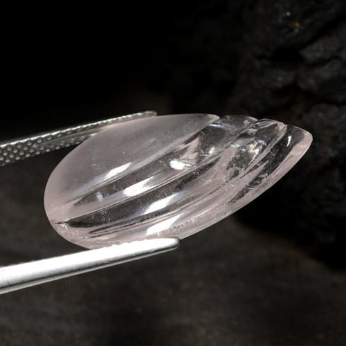 Morganita blanco natural de 9,17 ct, en forma de pera, transparente