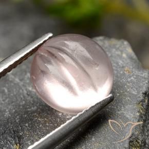 Morganita Rosado coral claro natural de 3.67 ct, Redondo, Transparente