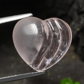 Morganita Tono rosado coral natural de 4.95 ct, Forma de corazón, Transparente