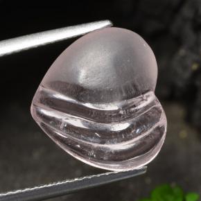 Morganita Tono rosado coral natural de 4.95 ct, Forma de corazón, Transparente