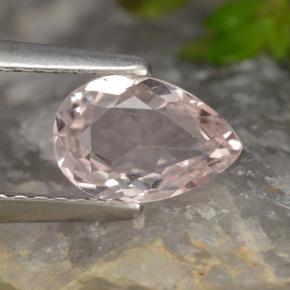 Morganita rosa natural de 0,81 ct, en forma de pera, VVS