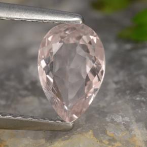 Morganita rosa natural de 0,81 ct, en forma de pera, VVS