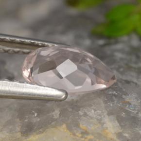 Morganita rosa natural de 0,81 ct, en forma de pera, VVS