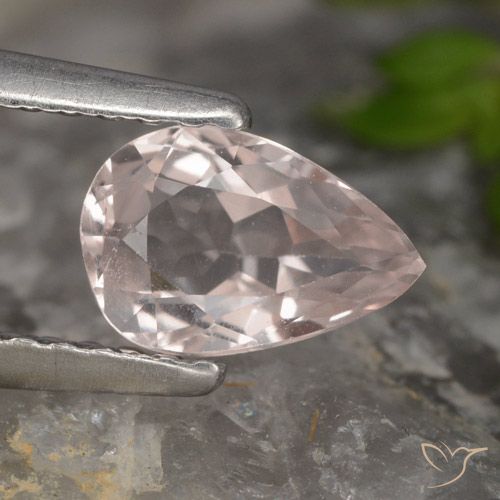 0.70ct Natural Rosado flamingo Morganita, En forma de pera, VVS-VS