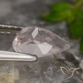 Morganita Rosado flamingo natural de 0.70 ct, En forma de pera, VVS-VS