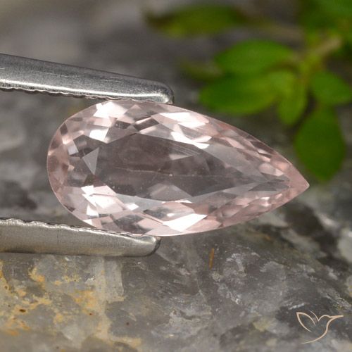 0.73ct Natural Rosado medio Morganita, En forma de pera, VVS-VS