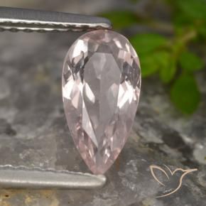Morganita Rosado medio natural de 0.73 ct, En forma de pera, VVS-VS