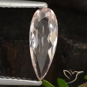 Morganita Rosado muy claro natural de 0.85 ct, En forma de pera, VVS-VS